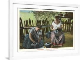 Potters in Tuzamapam, Mexico-null-Framed Art Print