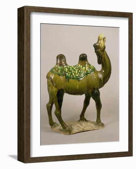 Pottery Chinese Wailing Camel, T'Ang Dynasty, 8th Century Pottery Wailing Camel, 8th Century-null-Framed Giclee Print