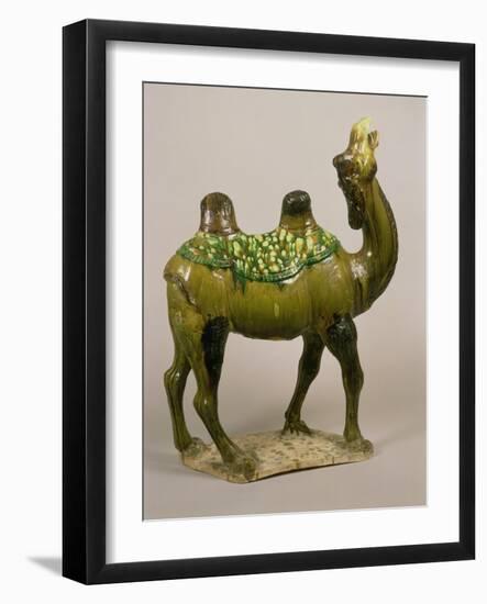 Pottery Chinese Wailing Camel, T'Ang Dynasty, 8th Century Pottery Wailing Camel, 8th Century-null-Framed Giclee Print