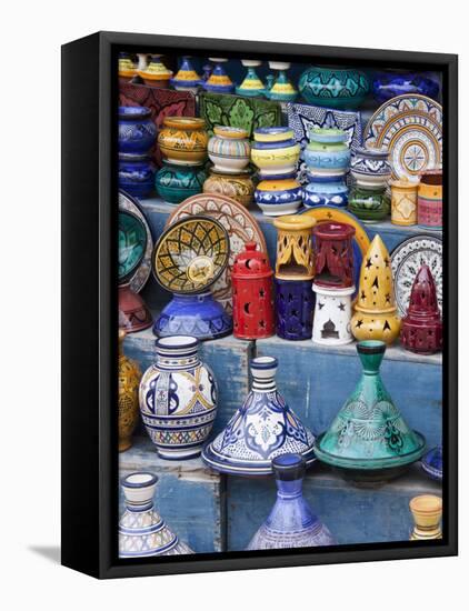 Pottery, Essaouira, Morocco-William Sutton-Framed Stretched Canvas