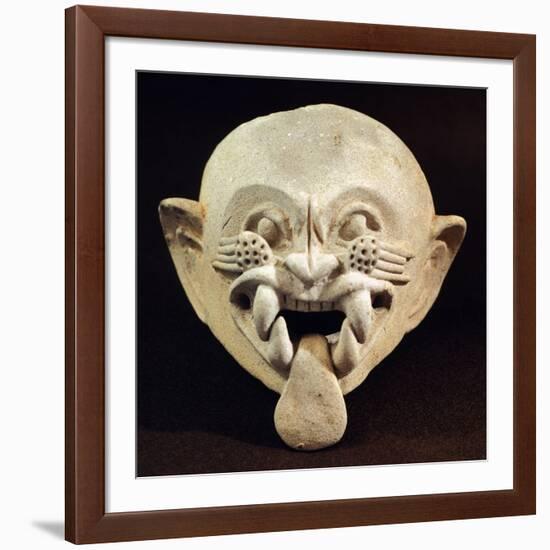 Pottery Feline Mask, Artifact Originating from La Tolita-null-Framed Giclee Print