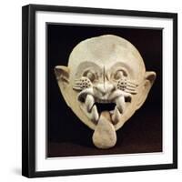 Pottery Feline Mask, Artifact Originating from La Tolita-null-Framed Premium Giclee Print