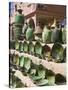Pottery for Sale, Amazrou, Draa Valley, Morocco-Walter Bibikow-Stretched Canvas
