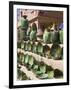 Pottery for Sale, Amazrou, Draa Valley, Morocco-Walter Bibikow-Framed Photographic Print