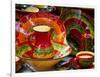 Pottery for Sale at a Market Stall, Lourmarin, Vaucluse, Provence-Alpes-Cote D'Azur, France-null-Framed Photographic Print