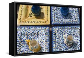 Pottery for Sale, Tabarka, Tunisia, North Africa-Nico Tondini-Framed Stretched Canvas