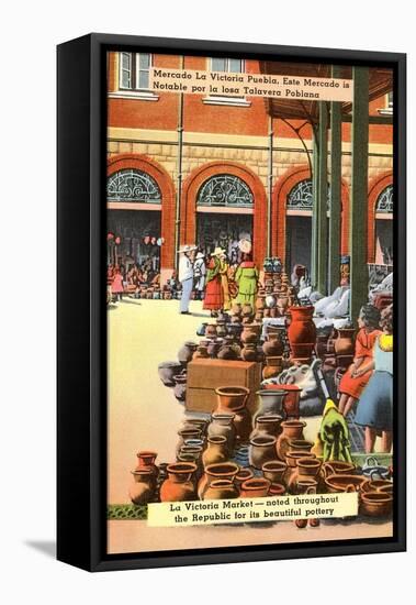 Pottery Market, Puebla, Mexico-null-Framed Stretched Canvas