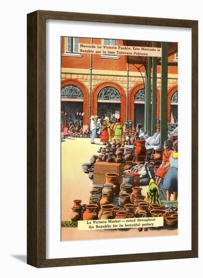 Pottery Market, Puebla, Mexico-null-Framed Art Print