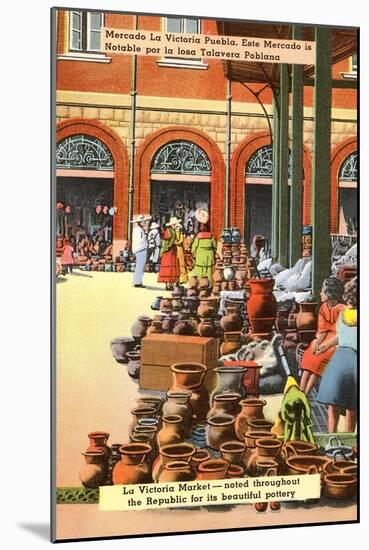 Pottery Market, Puebla, Mexico-null-Mounted Art Print