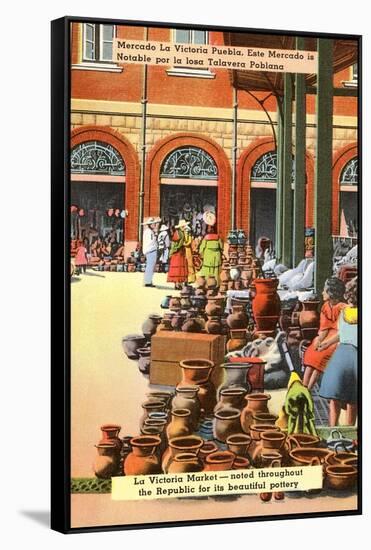 Pottery Market, Puebla, Mexico-null-Framed Stretched Canvas