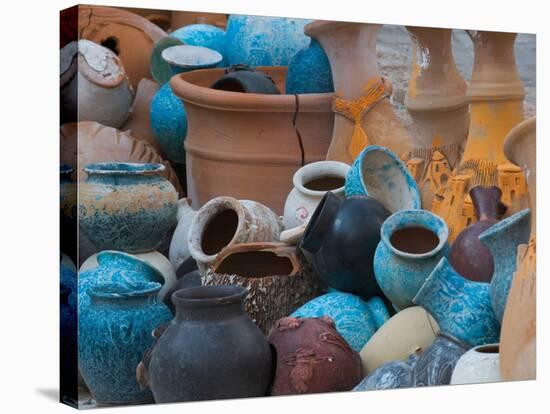 Pottery on the Street in Cappadoccia, Turkey-Darrell Gulin-Stretched Canvas