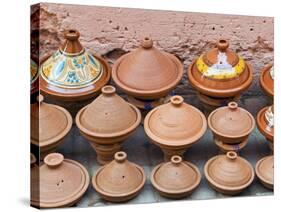 Pottery Pans (Tajiniere) for Sale, Souk in the Medina, Marrakech (Marrakesh), Morocco, North Africa-Nico Tondini-Stretched Canvas