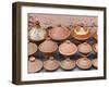 Pottery Pans (Tajiniere) for Sale, Souk in the Medina, Marrakech (Marrakesh), Morocco, North Africa-Nico Tondini-Framed Premium Photographic Print