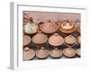 Pottery Pans (Tajiniere) for Sale, Souk in the Medina, Marrakech (Marrakesh), Morocco, North Africa-Nico Tondini-Framed Premium Photographic Print