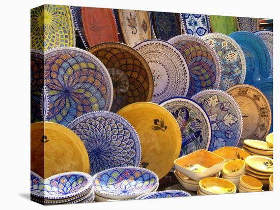 Pottery Products in Market at Houmt Souk, Island of Jerba, Tunisia, North Africa, Africa-Hans Peter Merten-Stretched Canvas