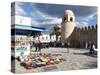 Pottery Shop Display Outside the Great Mosque, Place De La Grande Mosque, Medina, Sousse, Tunisia-Dallas & John Heaton-Stretched Canvas