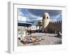 Pottery Shop Display Outside the Great Mosque, Place De La Grande Mosque, Medina, Sousse, Tunisia-Dallas & John Heaton-Framed Photographic Print