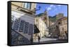 Pottery Shop, Fountain and Cathedral in Spring, Amalfi-Eleanor Scriven-Framed Stretched Canvas