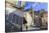 Pottery Shop, Fountain and Cathedral in Spring, Amalfi-Eleanor Scriven-Stretched Canvas