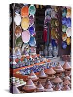 Pottery Shop, Marrakech, Morocco-William Sutton-Stretched Canvas