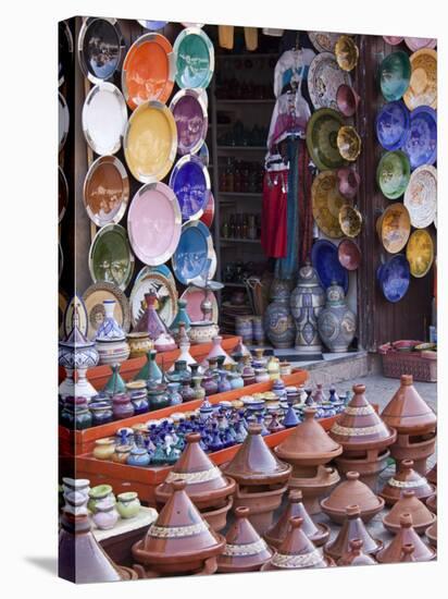 Pottery Shop, Marrakech, Morocco-William Sutton-Stretched Canvas