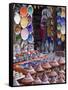 Pottery Shop, Marrakech, Morocco-William Sutton-Framed Stretched Canvas