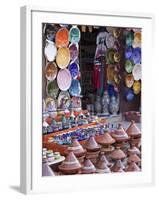 Pottery Shop, Marrakech, Morocco-William Sutton-Framed Photographic Print