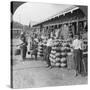 Pottery Shop on a Street in Mandalay, Burma, 1908-null-Stretched Canvas