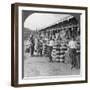 Pottery Shop on a Street in Mandalay, Burma, 1908-null-Framed Photographic Print