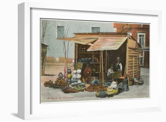 Pottery Stand in Chihuahua, Mexico-null-Framed Art Print