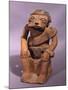 Pottery Statue Depicting a Figure Chewing Coca, Artifact Originating from Colombia-null-Mounted Giclee Print