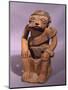 Pottery Statue Depicting a Figure Chewing Coca, Artifact Originating from Colombia-null-Mounted Giclee Print