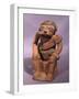 Pottery Statue Depicting a Figure Chewing Coca, Artifact Originating from Colombia-null-Framed Giclee Print