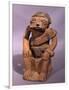 Pottery Statue Depicting a Figure Chewing Coca, Artifact Originating from Colombia-null-Framed Giclee Print