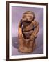 Pottery Statue Depicting a Figure Chewing Coca, Artifact Originating from Colombia-null-Framed Giclee Print