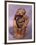 Pottery Statue Depicting a Figure Chewing Coca, Artifact Originating from Colombia-null-Framed Giclee Print