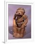 Pottery Statue Depicting a Figure Chewing Coca, Artifact Originating from Colombia-null-Framed Giclee Print