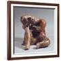 Pottery Statue Depicting a Man Sleeping, Artifact Originating from the State of Colima-null-Framed Giclee Print