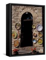 Pottery Store, Gubbio, Umbria, Italy-Inger Hogstrom-Framed Stretched Canvas