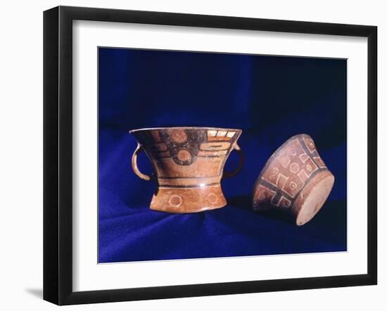 Pottery with Geometric Decorations Originating from Tiahuanaco-null-Framed Giclee Print