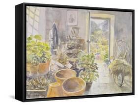 Potting Shed at La Forge De Buffon-Tim Scott Bolton-Framed Stretched Canvas