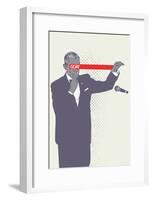 POTUS Obama Mic Drop-null-Framed Poster