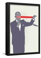 POTUS Obama Mic Drop-null-Framed Poster