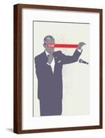 POTUS Obama Mic Drop-null-Framed Poster