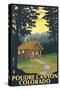 Poudre Canyon, Colorado - Cabin Scene-Lantern Press-Stretched Canvas