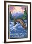 Poudre Canyon, Colorado - Fisherman-Lantern Press-Framed Art Print