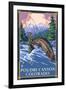 Poudre Canyon, Colorado - Fisherman-Lantern Press-Framed Art Print