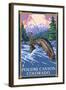 Poudre Canyon, Colorado - Fisherman-Lantern Press-Framed Art Print