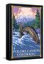 Poudre Canyon, Colorado - Fisherman-Lantern Press-Framed Stretched Canvas