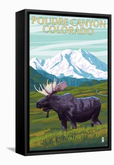 Poudre Canyon, Colorado - Moose-Lantern Press-Framed Stretched Canvas
